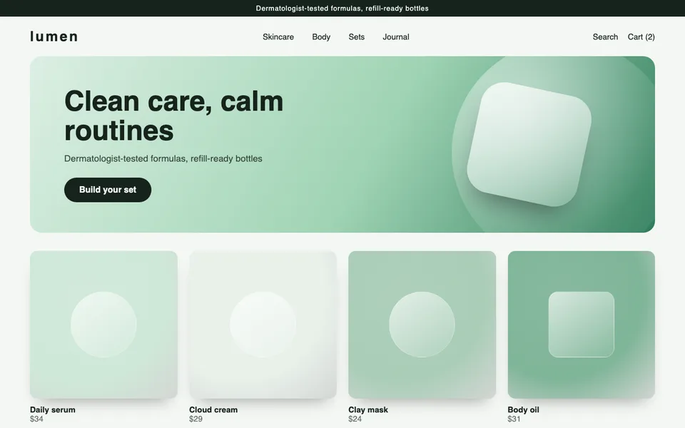 Lumen beauty store theme